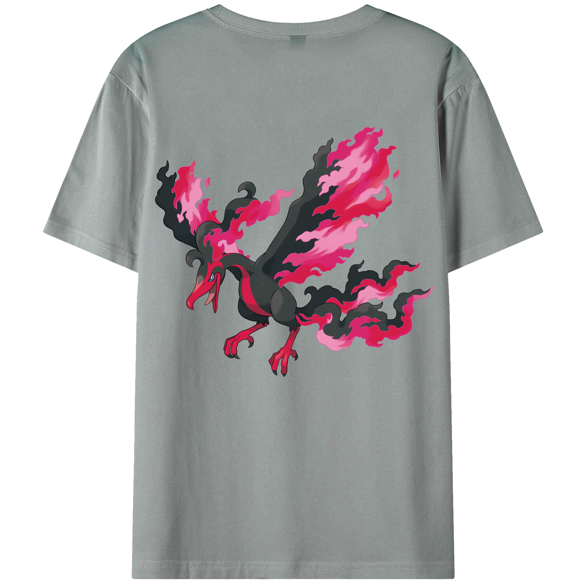 （画像用） ポケットモンスター Pokémon 綿100％ メンズ半袖Tシャツ（バックプリント） 通気性